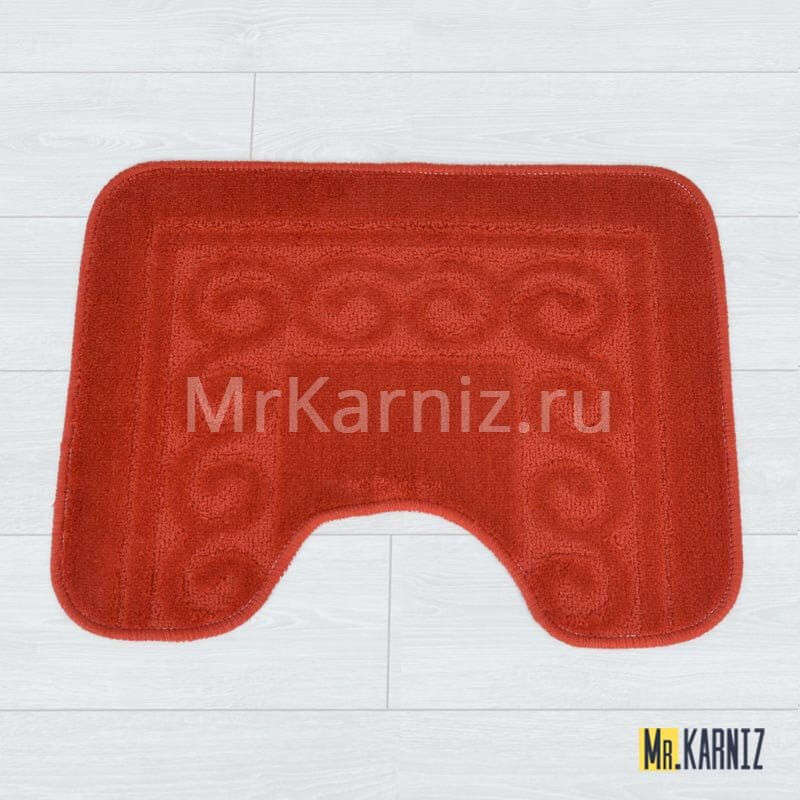 Коврик в туалет ТН темно-красный