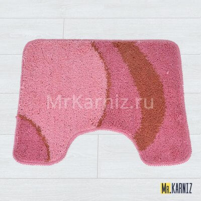Коврик для туалета Волна розовый
