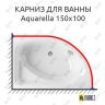 Карниз для ванны Excellent AQUARELLA 150х100 Усиленный 25 мм MrKARNIZ фото 1