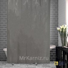 Штора для ванной 3D серая